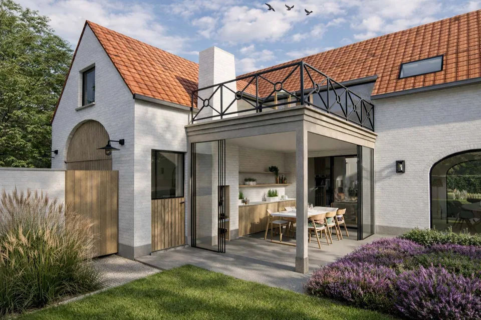 Voorgevel pastorie-woning in Beernem