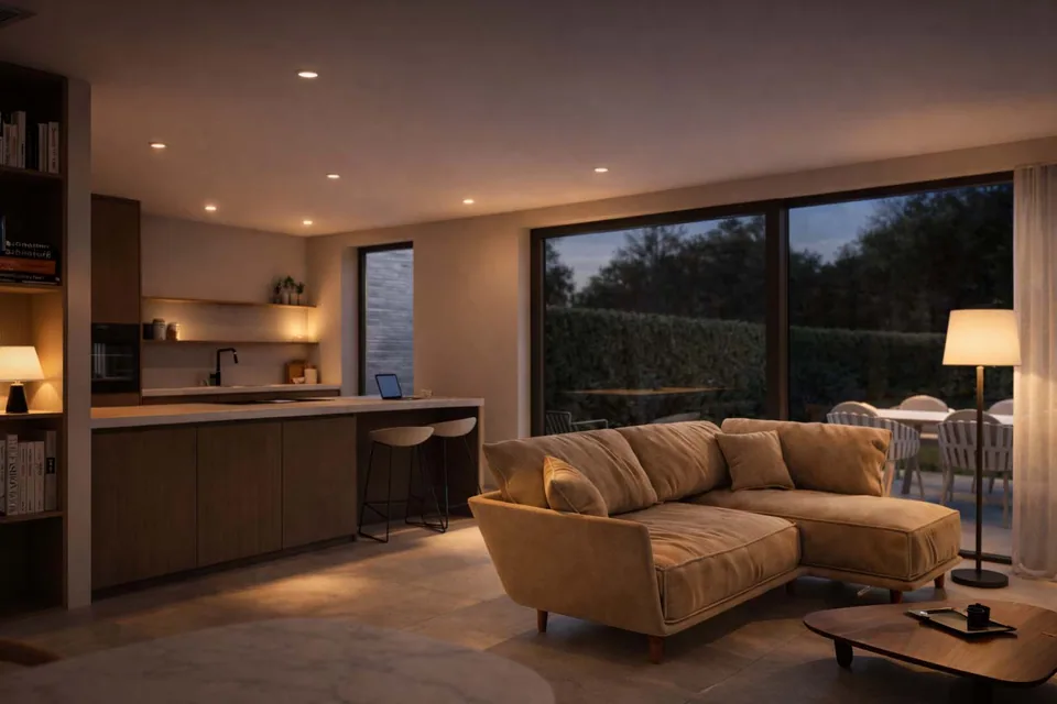 Interieur koppelwoning Sint-Laureins – veel licht