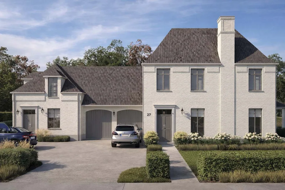 Klassieke nieuwbouwwoning Brugse rand met zwembad – J.A.N Plus Architecten