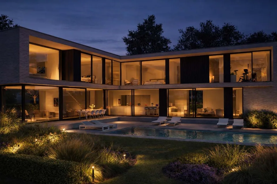 Nieuwbouwwoning met zwembad in Sint-Kruis Brugge – J.A.N Plus Architecten