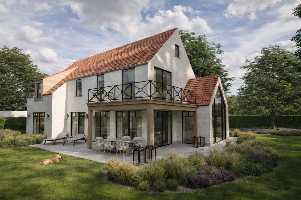 Detail architectuur pastorie-woning Brugge