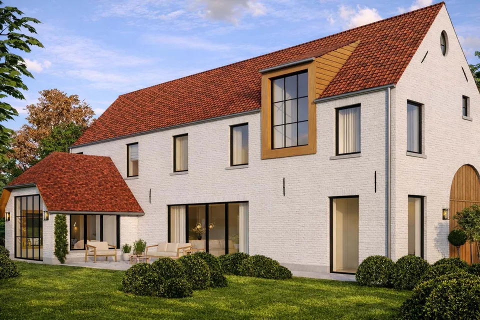 Voorgevel pastorie nieuwbouwwoning Brugge