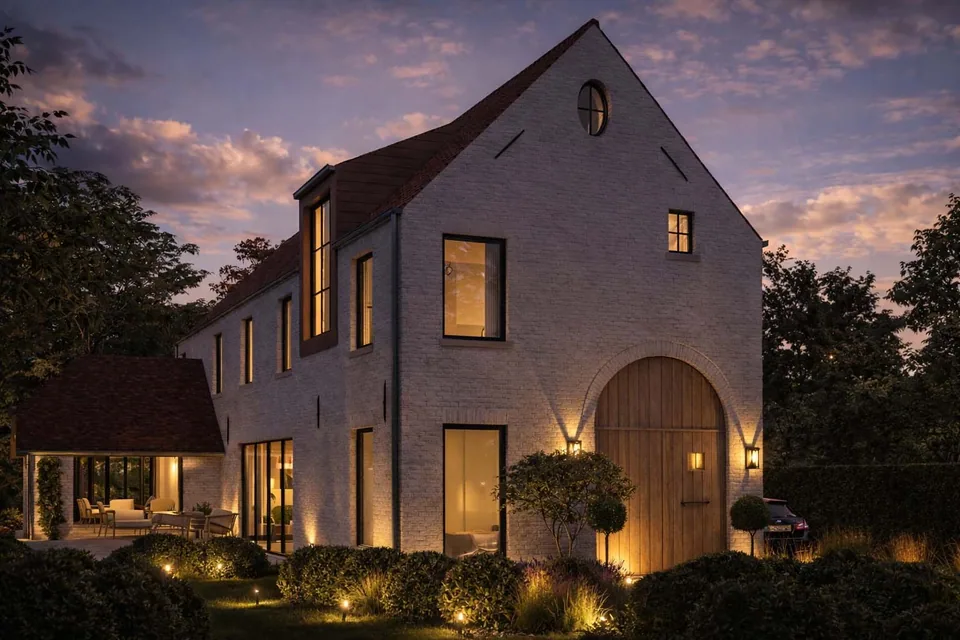 Voorgevel pastorie nieuwbouwwoning Brugge