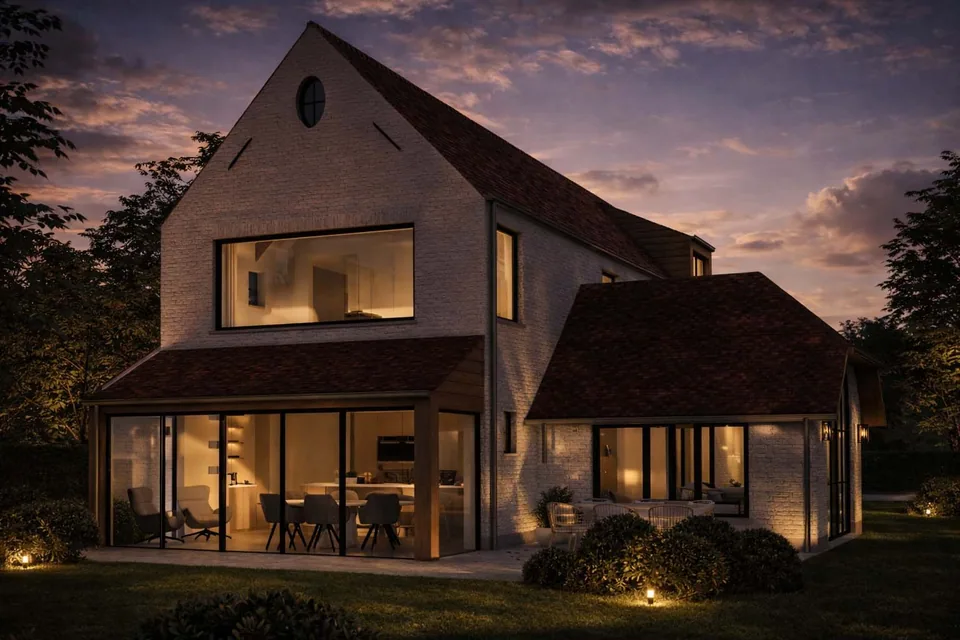 Moderne pastoriestijl woning in Sint-Kruis Brugge