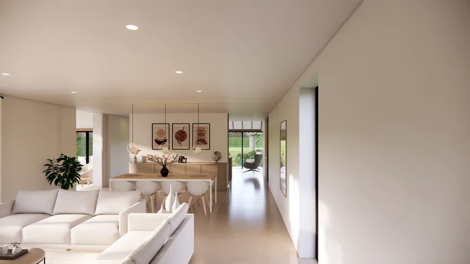 Interieur pastoriestijl woning Sint-Kruis