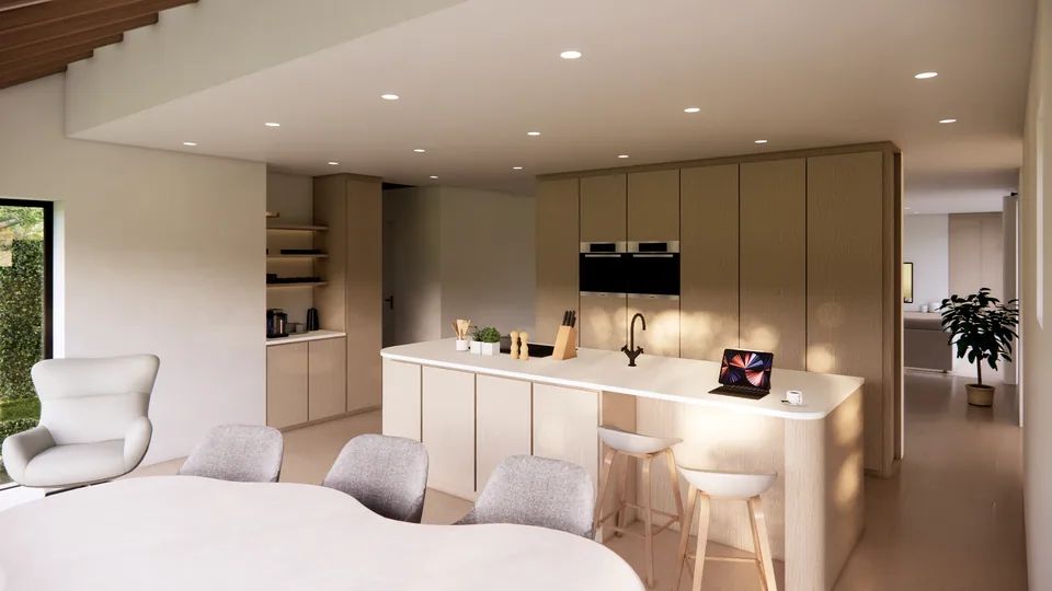 Interieur pastoriestijl woning Sint-Kruis