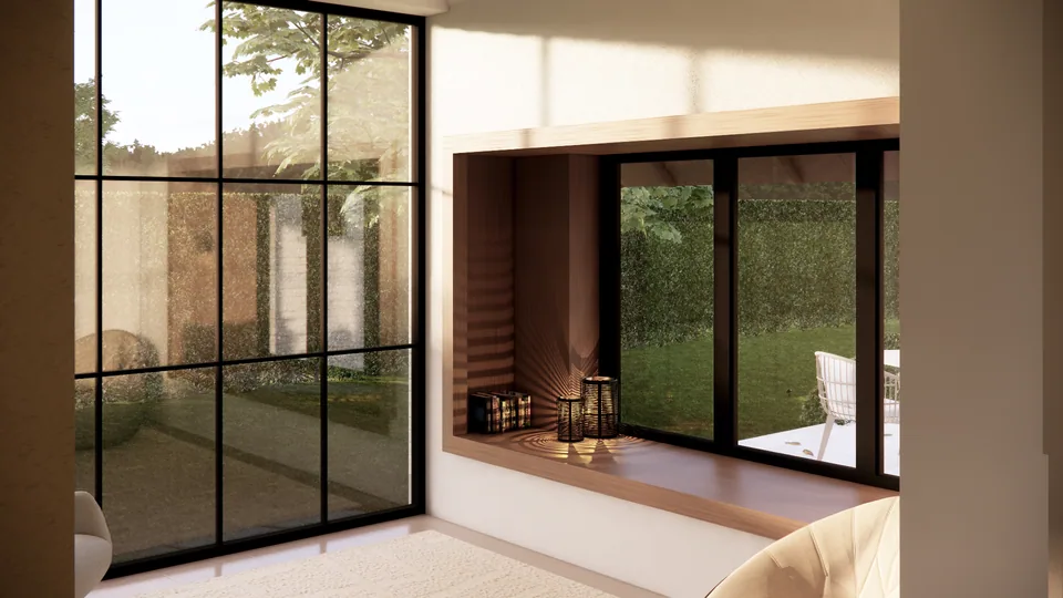 Interieur pastoriestijl woning Sint-Kruis