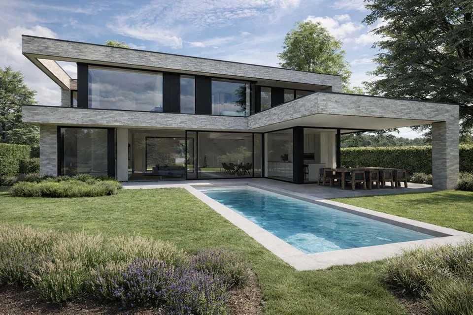 Moderne architectuur woning Gent