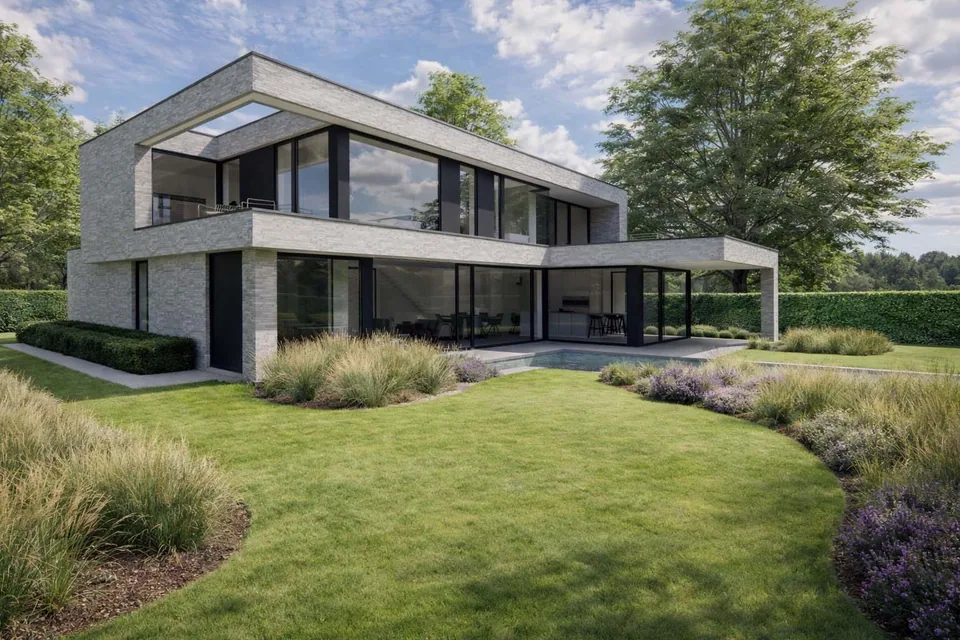 Nieuwbouwwoning met zwembad in Gent – J.A.N Plus Architecten