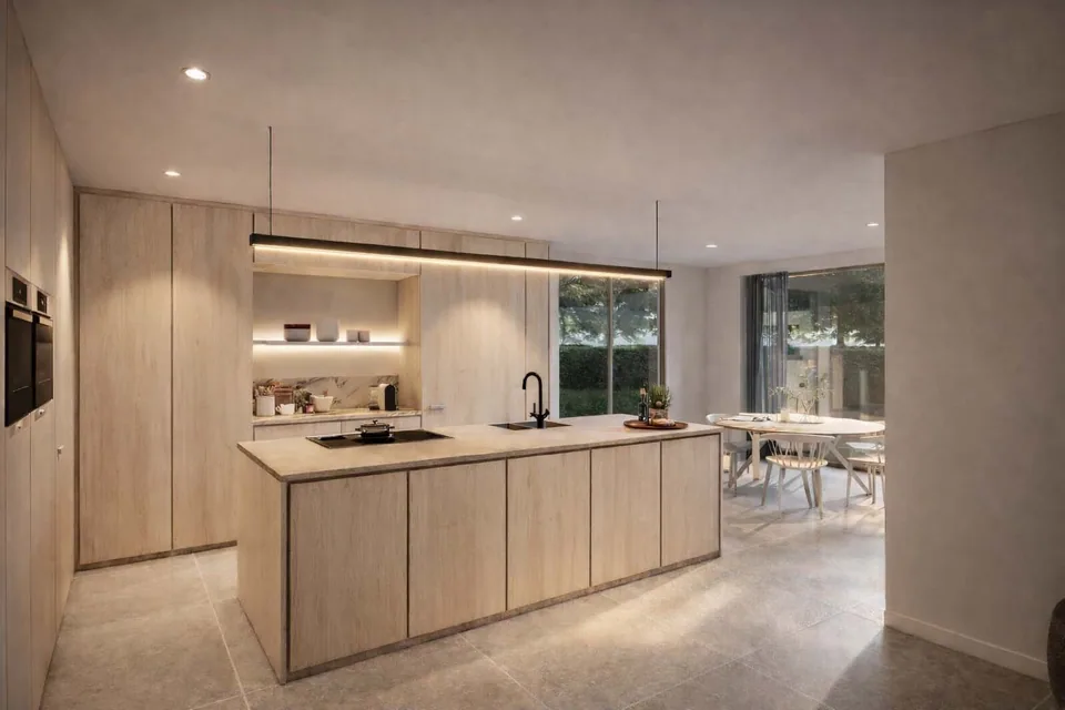 Voorgevel nieuwbouw landelijke woning in Gistel