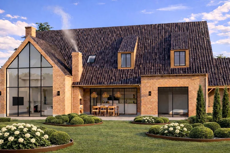Achtergevel nieuwbouwproject in Zerkegem (Jabbeke)