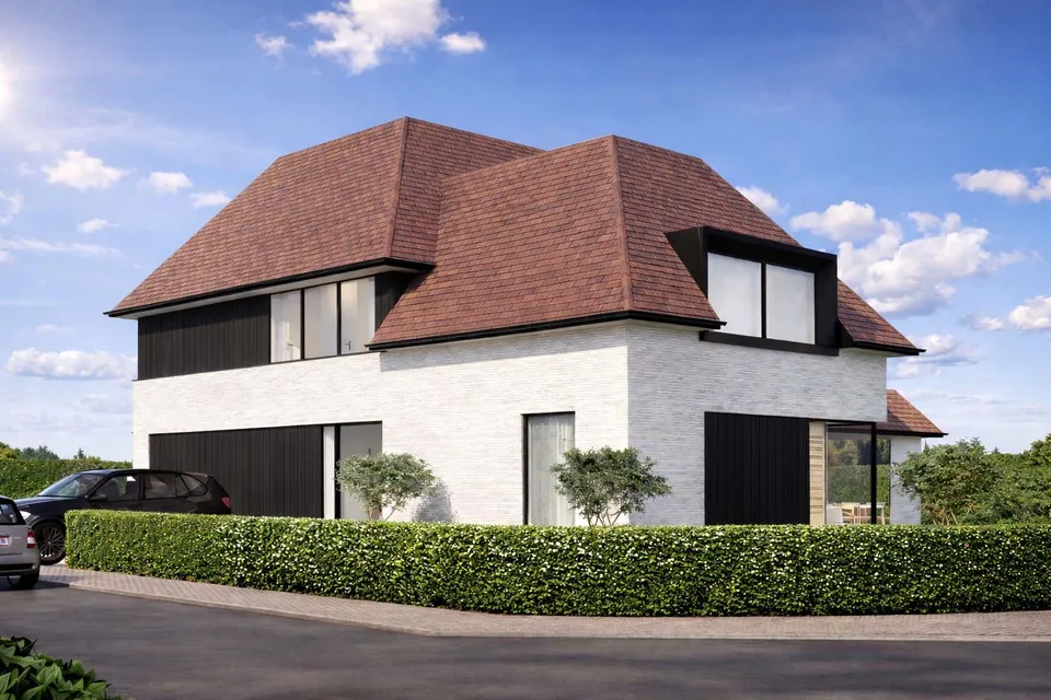 Voorgevel nieuwbouwproject in Knokke-Heist