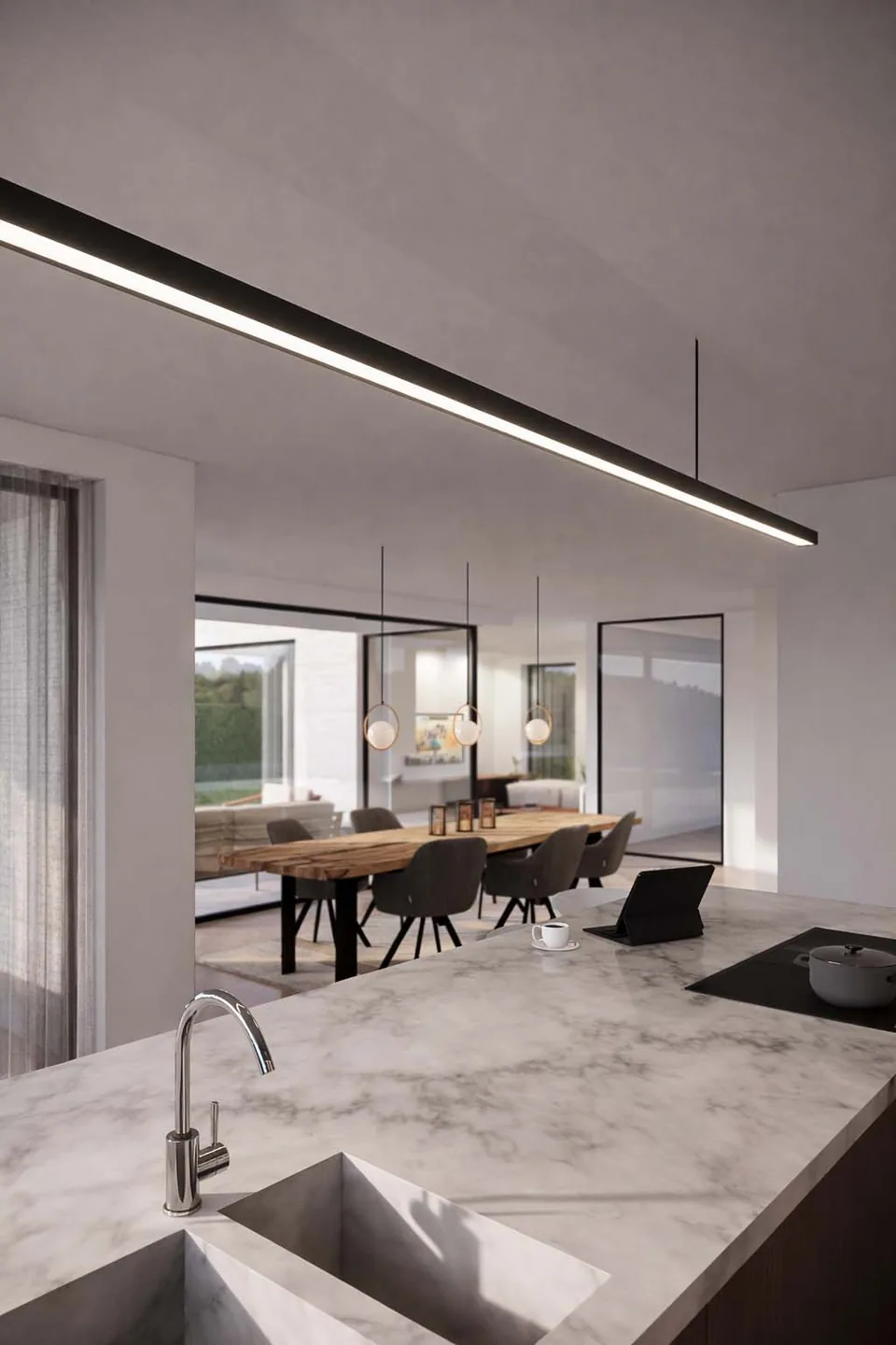 Interieur nieuwbouwwoning Knokke-Heist – veel licht