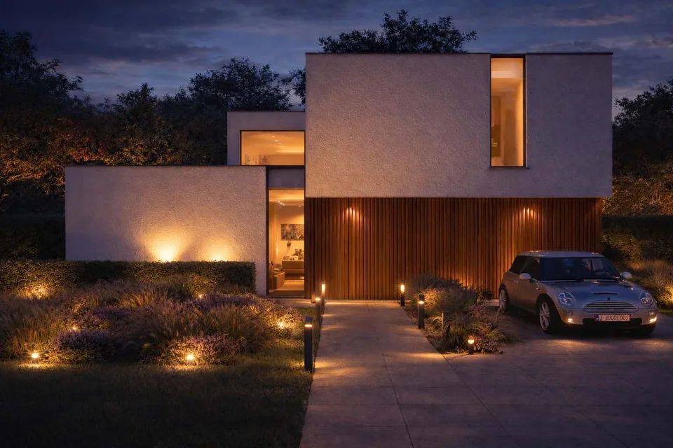 Nieuwbouwwoning met zwembad in Koekelare – J.A.N Plus Architecten