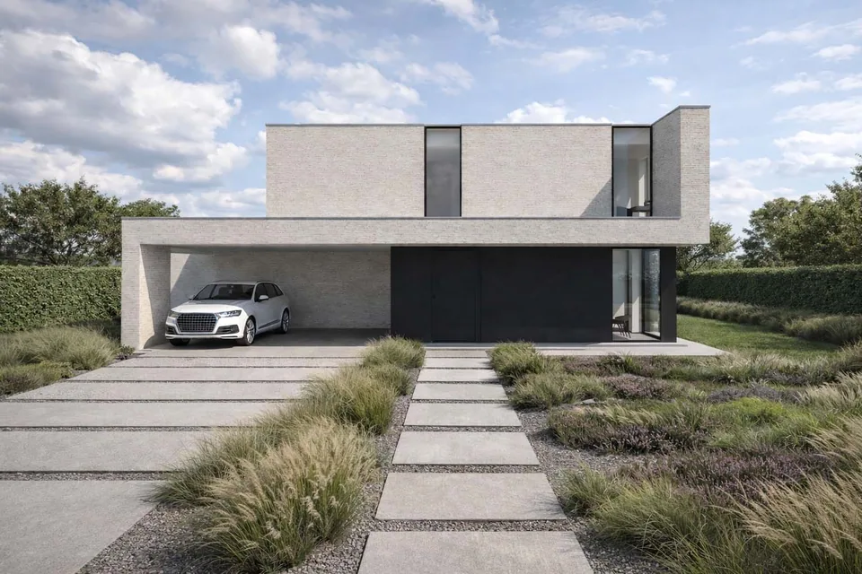 Moderne architectuur woning Oostkamp