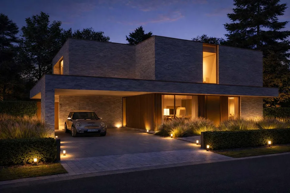 Moderne architectuur woning Oostkamp