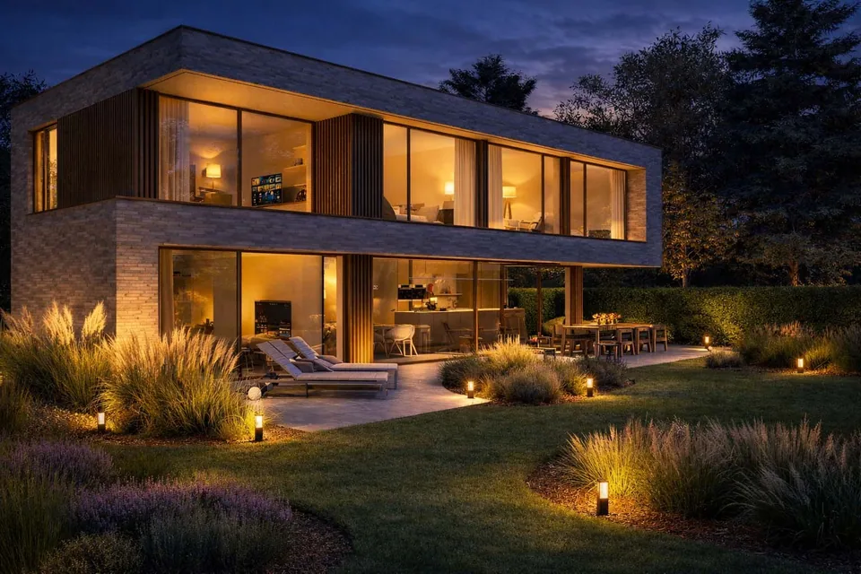 Achtergevel nieuwbouwwoning in Oostkamp – J.A.N Plus Architecten