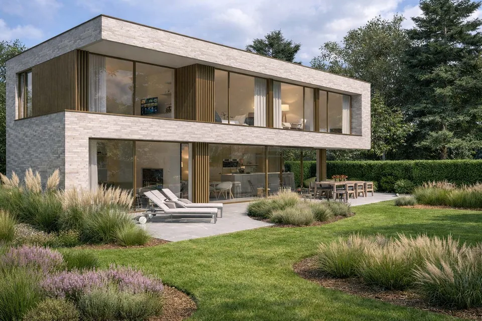 Moderne architectuur woning Oostkamp