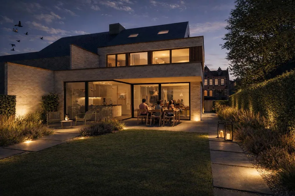 Nieuwbouwwoning half-open in Oostkamp door J.A.N Plus Architecten