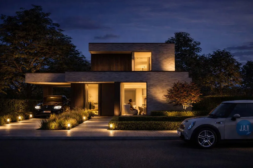 Nieuwbouwwoning in Oostkamp door J.A.N Plus Architecten