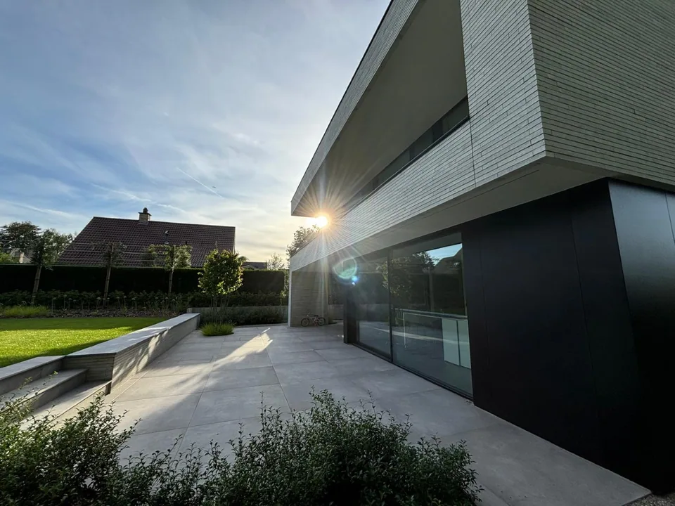 Detail architectuur nieuwbouwproject Roeselare