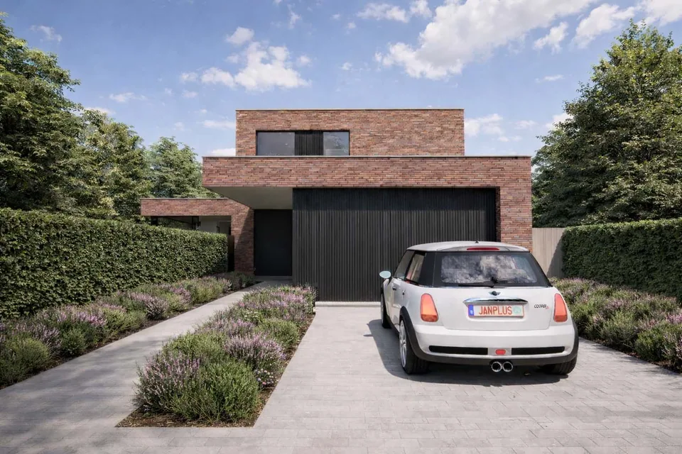 Voorgevel nieuwbouwproject Tielt