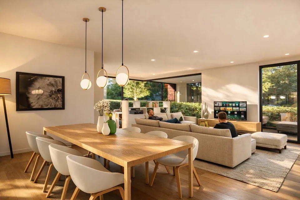 Interieur nieuwbouwwoning Tielt met veel licht