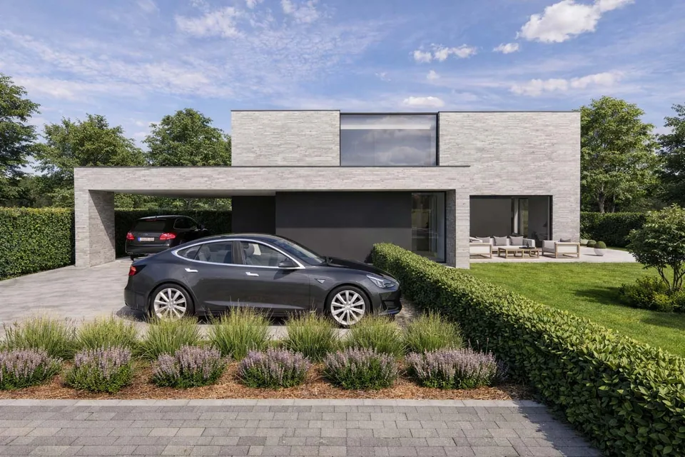 Moderne architectuur woning Veldegem Zedelgem