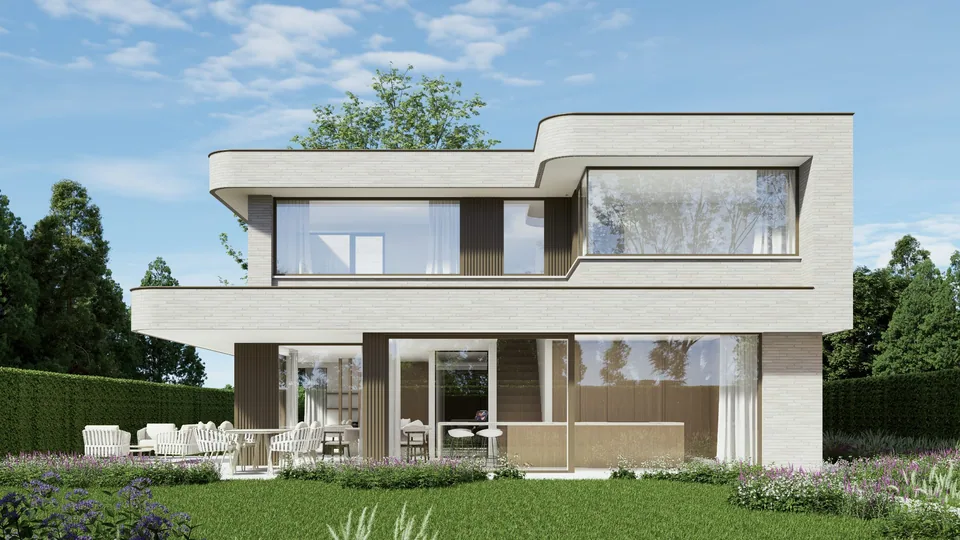 Beeld van de nieuwbouwwoning in Brugge