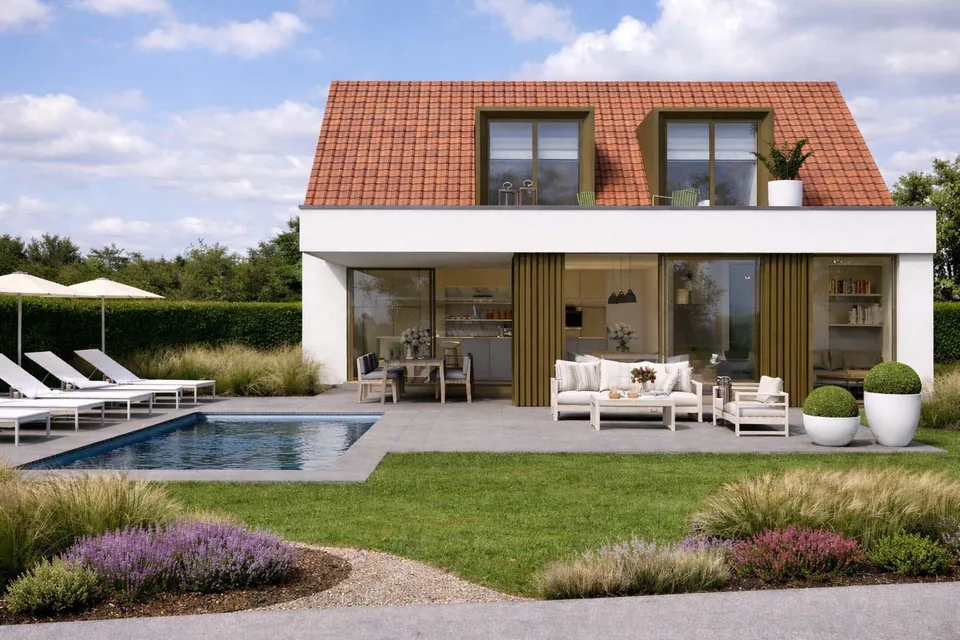 Zwembad bij gerenoveerde woning De Haan