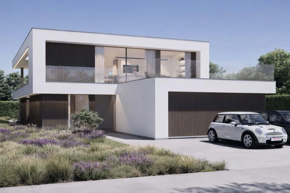 Moderne verbouwing woning in Zedelgem-Lopem met zwembad door J.A.N Plus Architecten