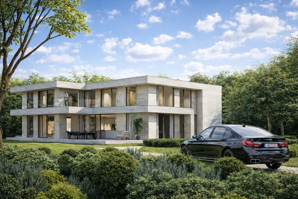 Verbouwing woning in Middelkerke met zwembad door J.A.N Plus Architecten