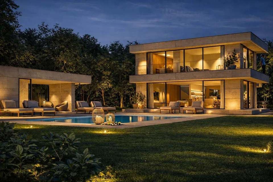 Zwembad en poolhouse bij woningverbouwing Middelkerke