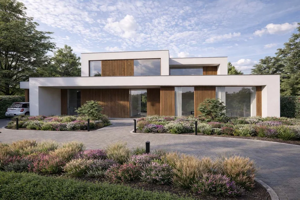 Moderne verbouwing woning in Oostkamp met zwembad door J.A.N Plus Architecten